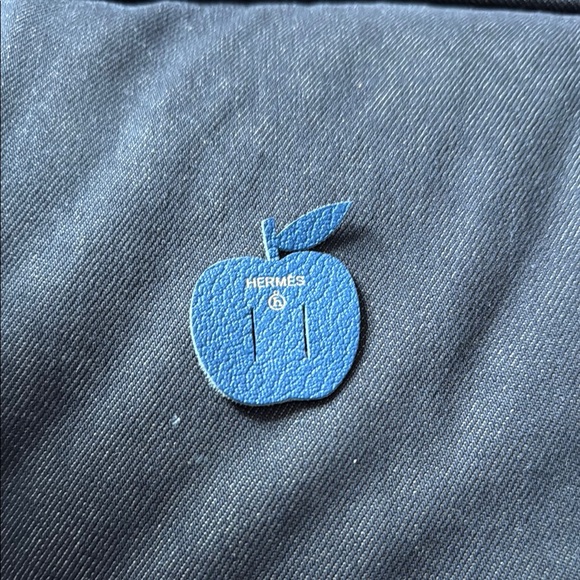 Hermès Blue Apple Petit H Charm - Picture 1 of 5